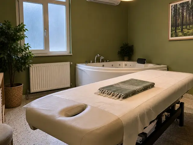 Jakuzili, pencereli aydınlık masaj odası — Teşvikiye, Masaj Salonun